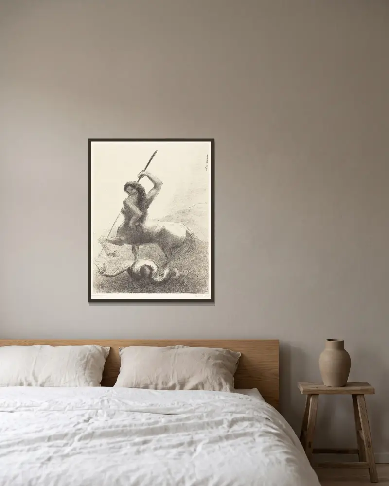 Det fanns strider och förgäves segrar av Odilon Redon inramad på en vägg