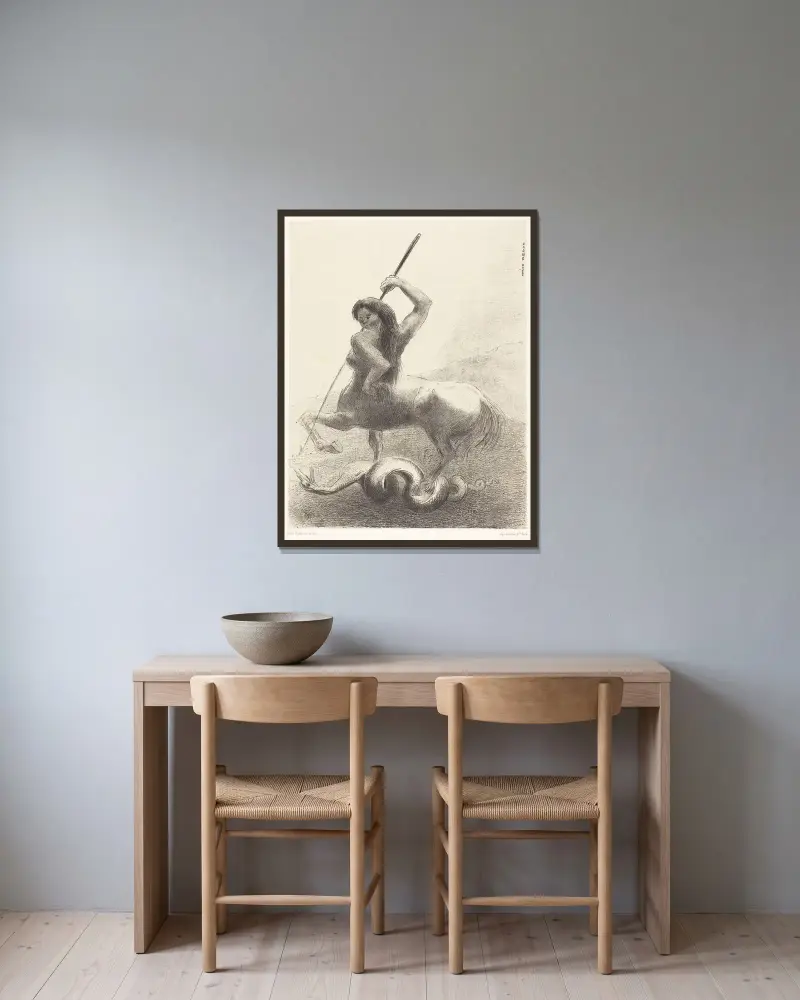 Det fanns strider och förgäves segrar av Odilon Redon inramad på en vägg