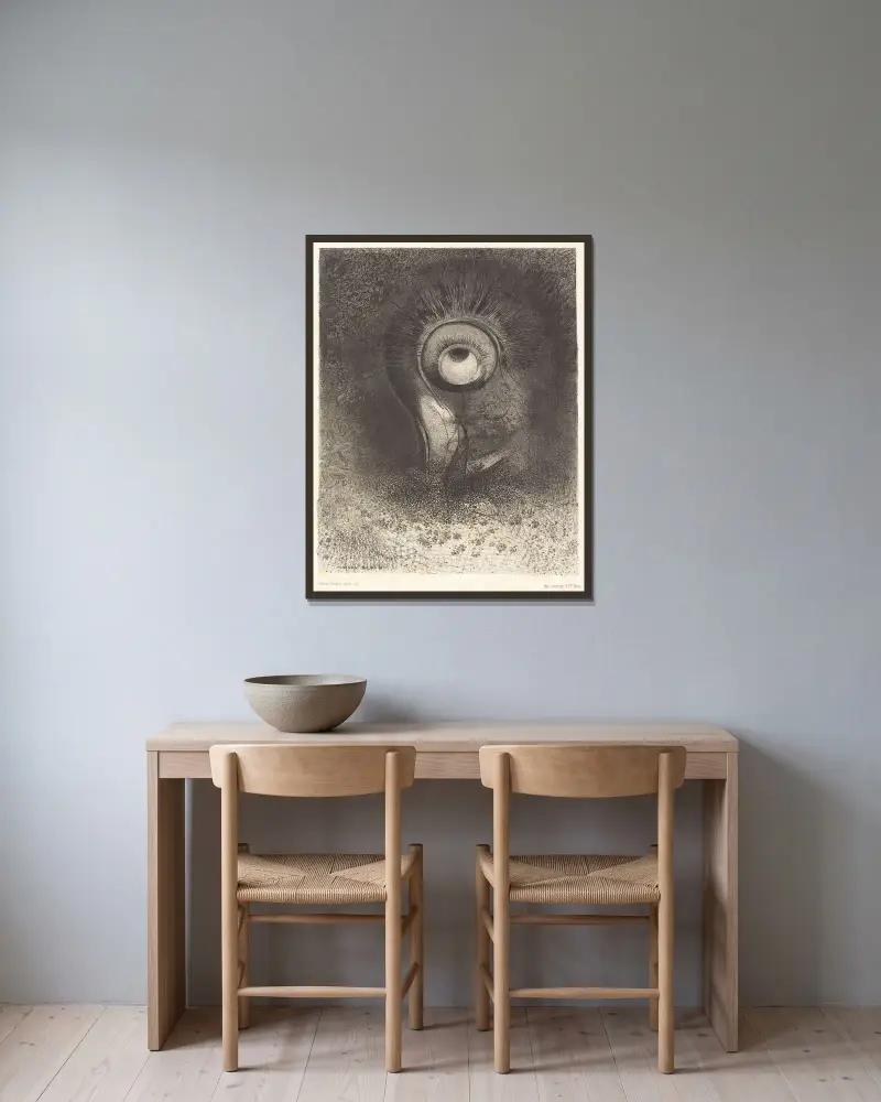 Vielleicht gab es eine erste Vision, erprobt in der Blume von Odilon Redon gerahmt an einer Wand