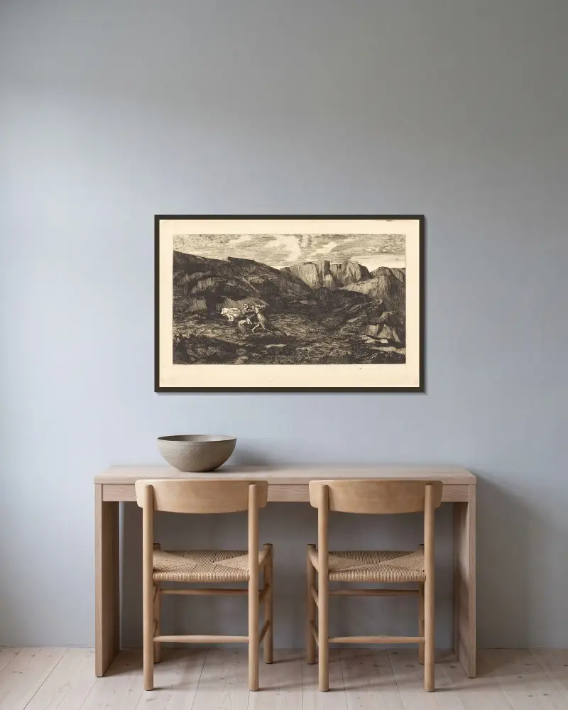 La Peur (Strach), Odilon Redon w ramie na ścianie