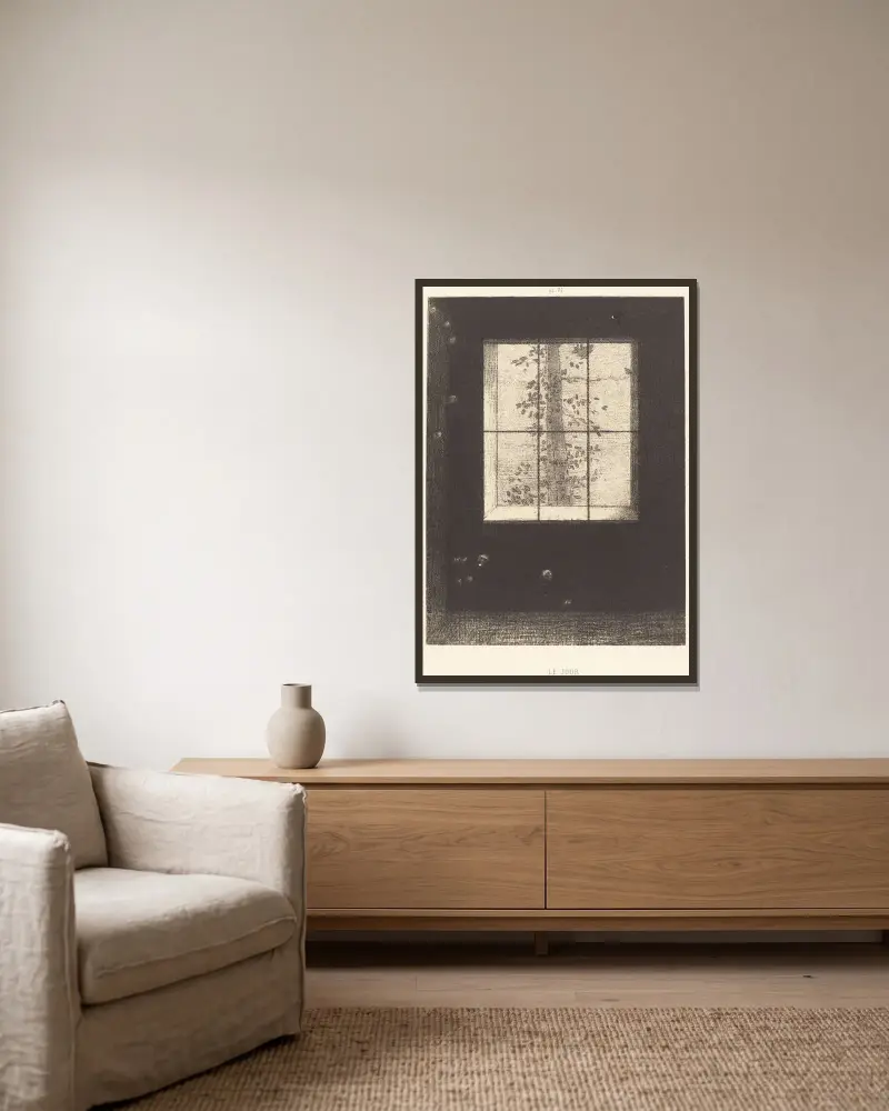 Le Jour (Day) av Odilon Redon inramad på en vägg