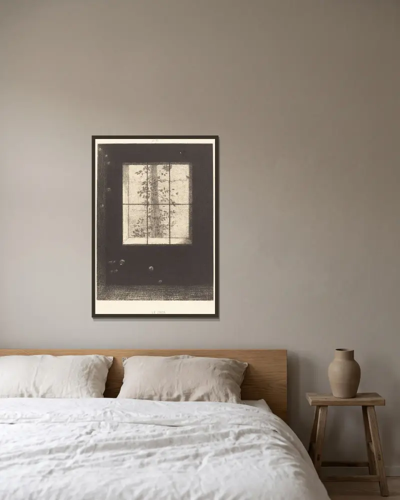 Le Jour (Day) av Odilon Redon inramad på en vägg