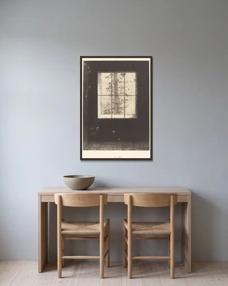 Le Jour (Day) av Odilon Redon inramad på en vägg