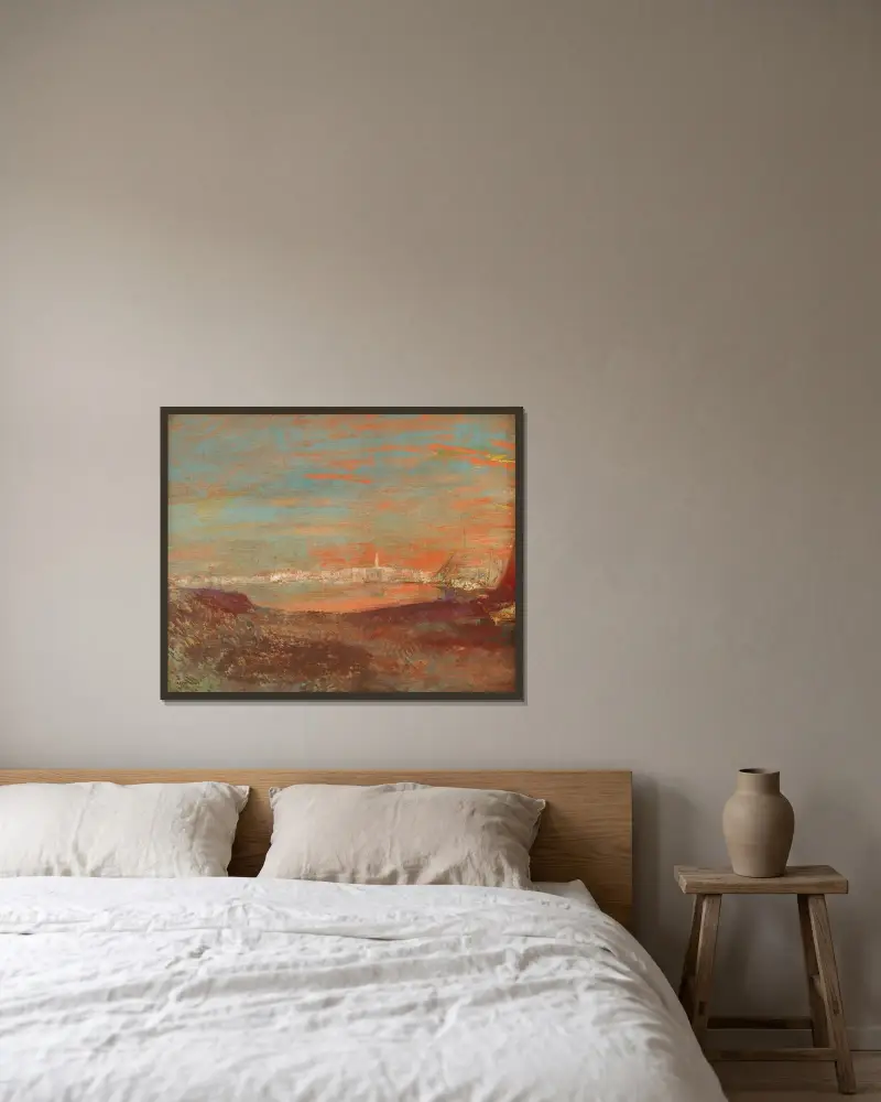 Włoski pejzaż, Odilon Redon w ramie na ścianie