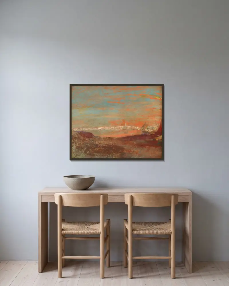 Włoski pejzaż, Odilon Redon w ramie na ścianie
