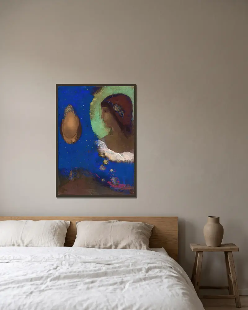 Sita av Odilon Redon inramad på en vägg