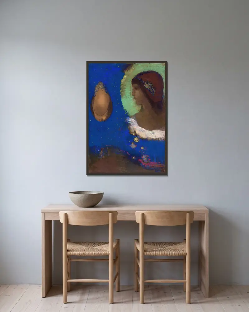 Sita av Odilon Redon inramad på en vägg