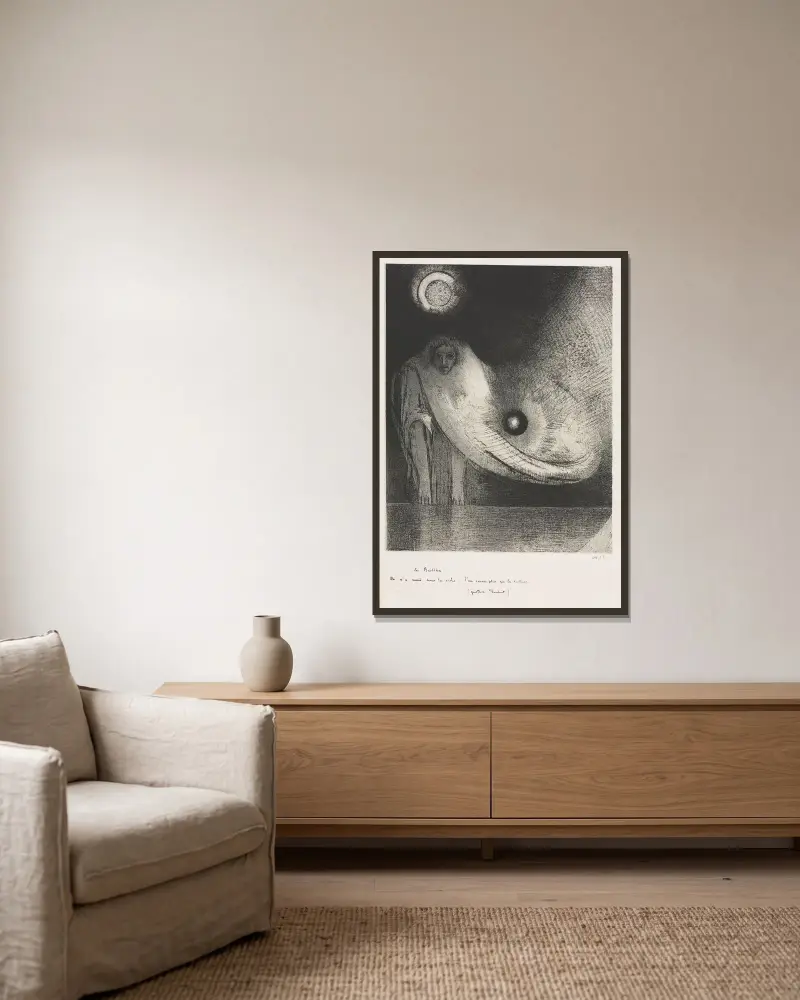 Budda, 1895 – nr 2, Odilon Redon w ramie na ścianie