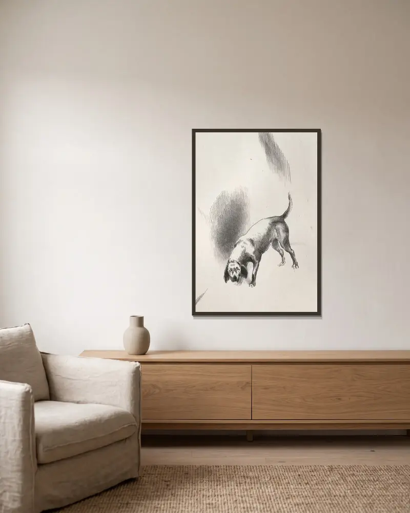 Das Spukhaus: Er hielt seinen Blick mit einem so seltsamen Ausdruck auf mich gerichtet von Odilon Redon gerahmt an einer Wand