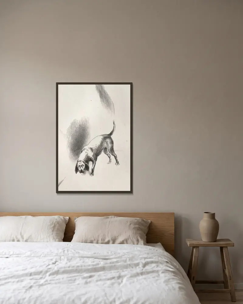 Das Spukhaus: Er hielt seinen Blick mit einem so seltsamen Ausdruck auf mich gerichtet von Odilon Redon gerahmt an einer Wand