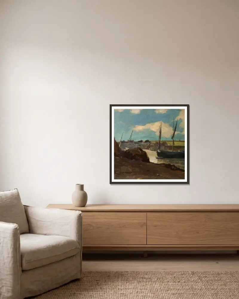 Der Hafen von Morgat von Odilon Redon gerahmt an einer Wand