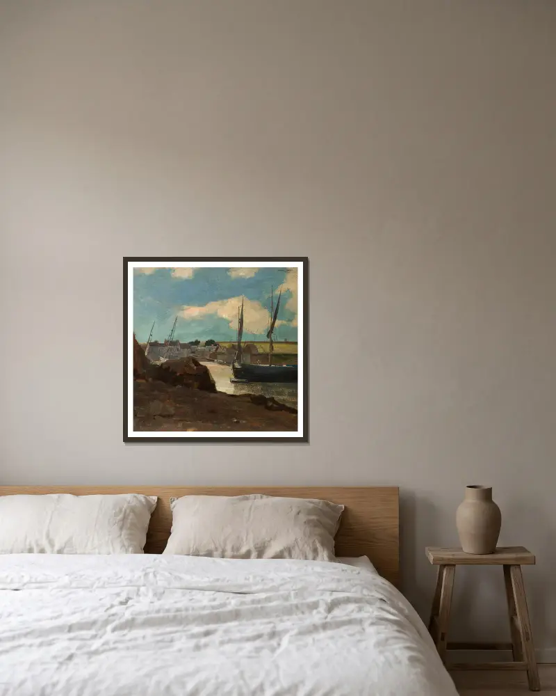 Der Hafen von Morgat von Odilon Redon gerahmt an einer Wand