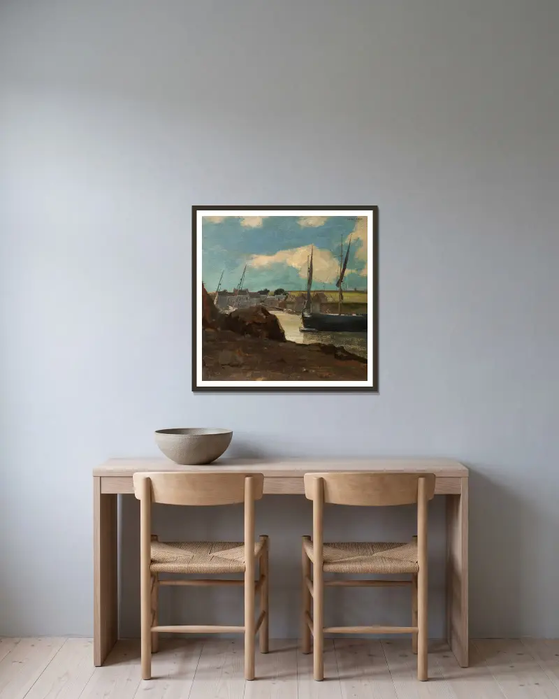 Der Hafen von Morgat von Odilon Redon gerahmt an einer Wand