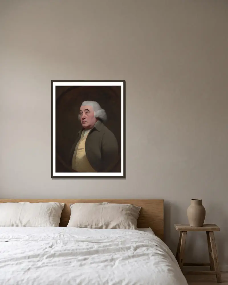 Dr. Richard Wright von Joseph Wright of Derby gerahmt an einer Wand