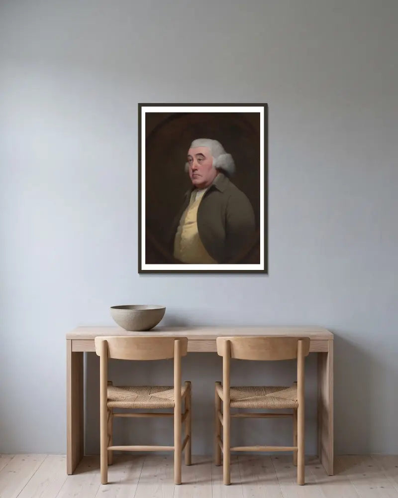 Dr. Richard Wright von Joseph Wright of Derby gerahmt an einer Wand