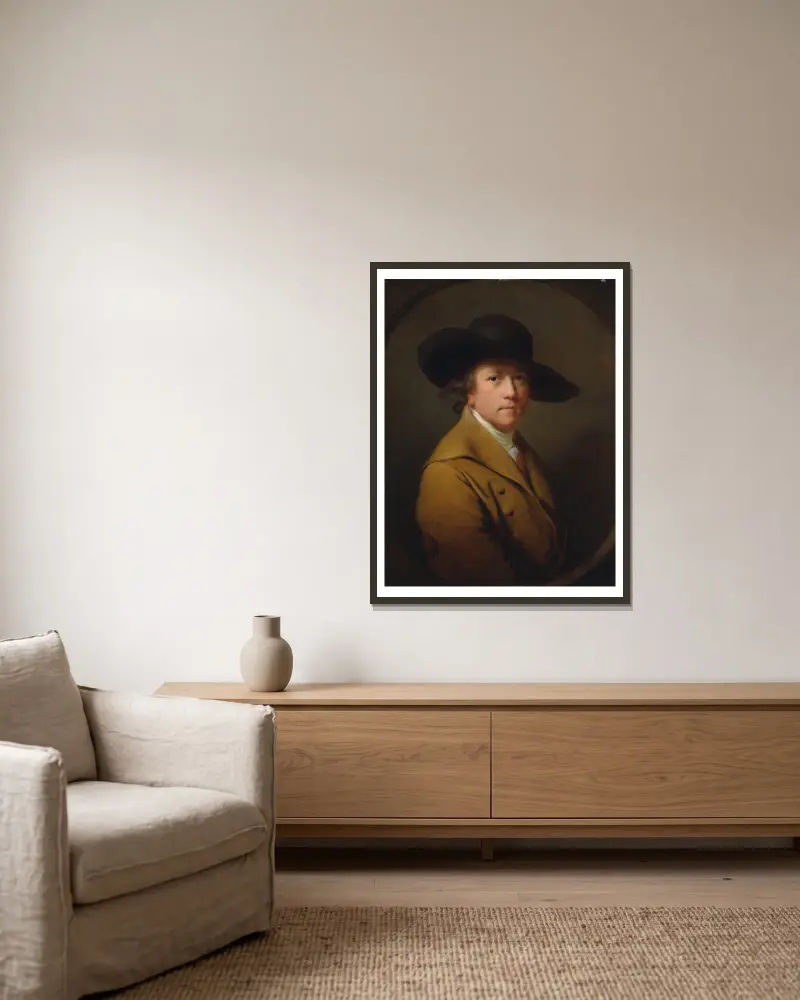 Autoportrét, Joseph Wright of Derby v rámu na stěně