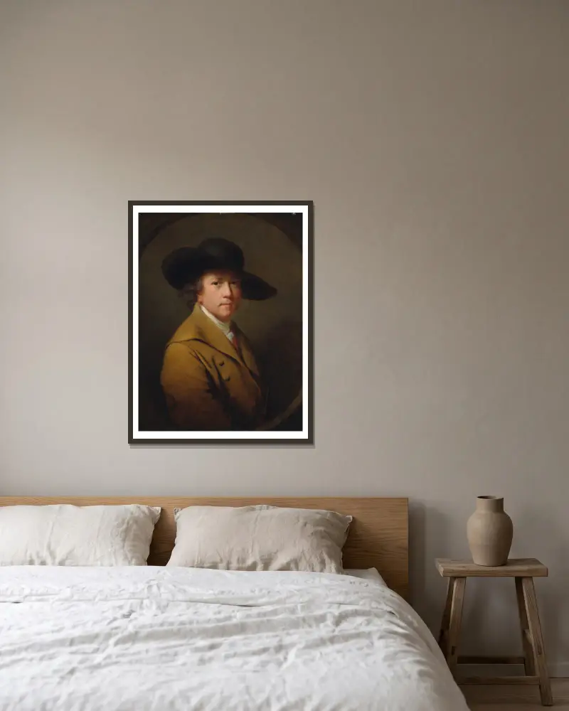 Autoportrét, Joseph Wright of Derby v rámu na stěně