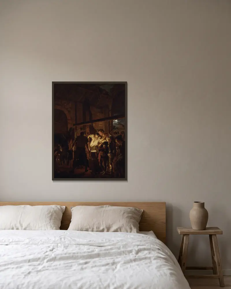 Kuźnia, Joseph Wright of Derby w ramie na ścianie