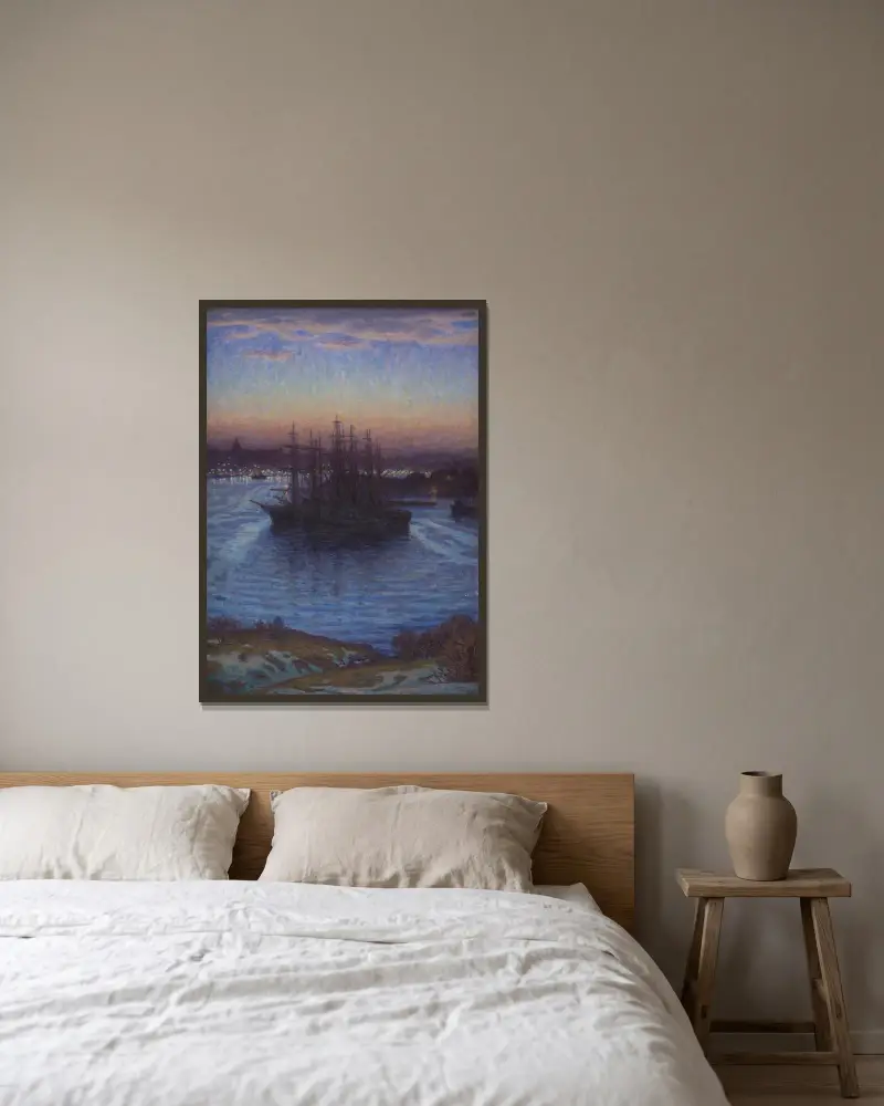 Ships at Anchor. Winter, Prince Eugen, Duke of Närke w ramie na ścianie