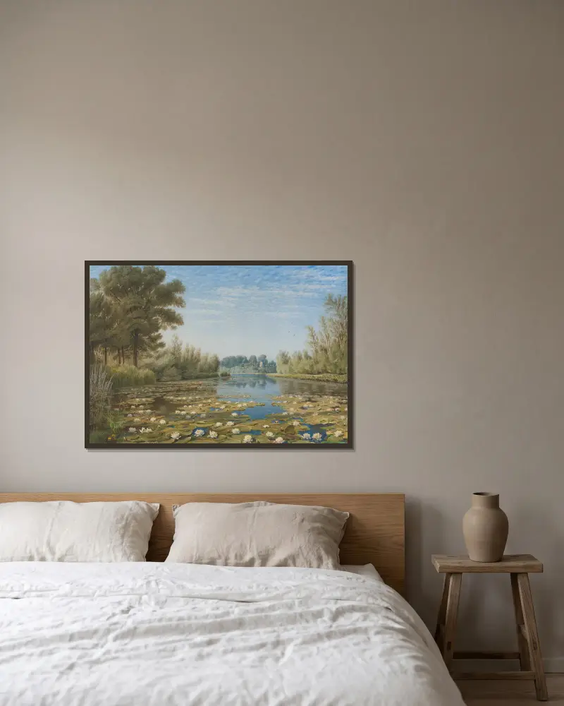 Ansicht bei Shipton on Cherwell, Oxfordshire von William Turner of Oxford gerahmt an einer Wand