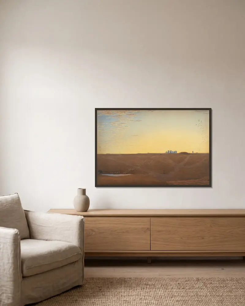 Stonehenge – Twilight av William Turner of Oxford inramad på en vägg