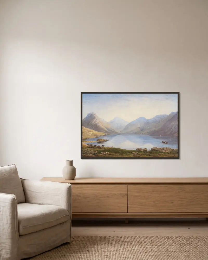 Wastwater, Cumberland av William Turner of Oxford inramad på en vägg