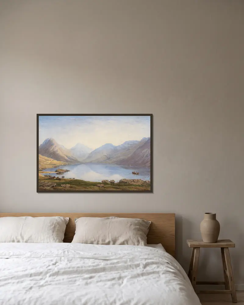 Wastwater, Cumberland av William Turner of Oxford inramad på en vägg