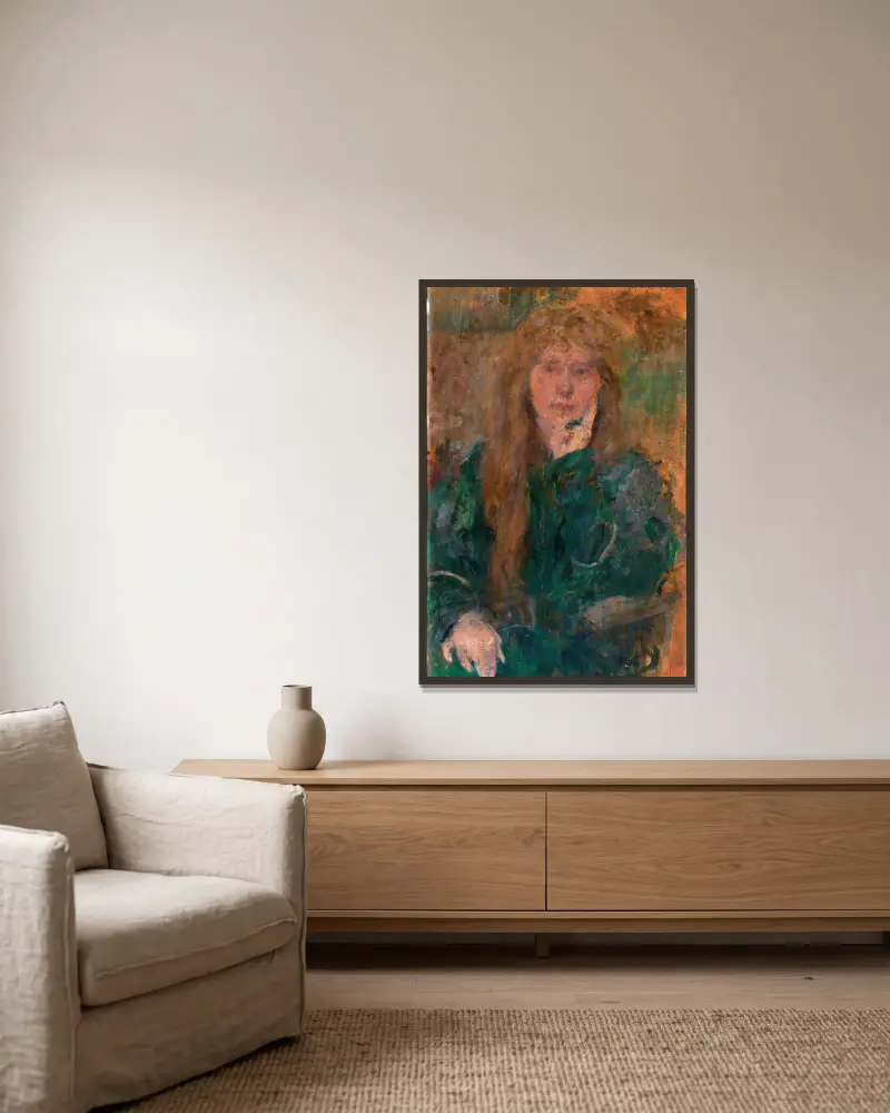 Natalie Barney von Olga Boznanska gerahmt an einer Wand