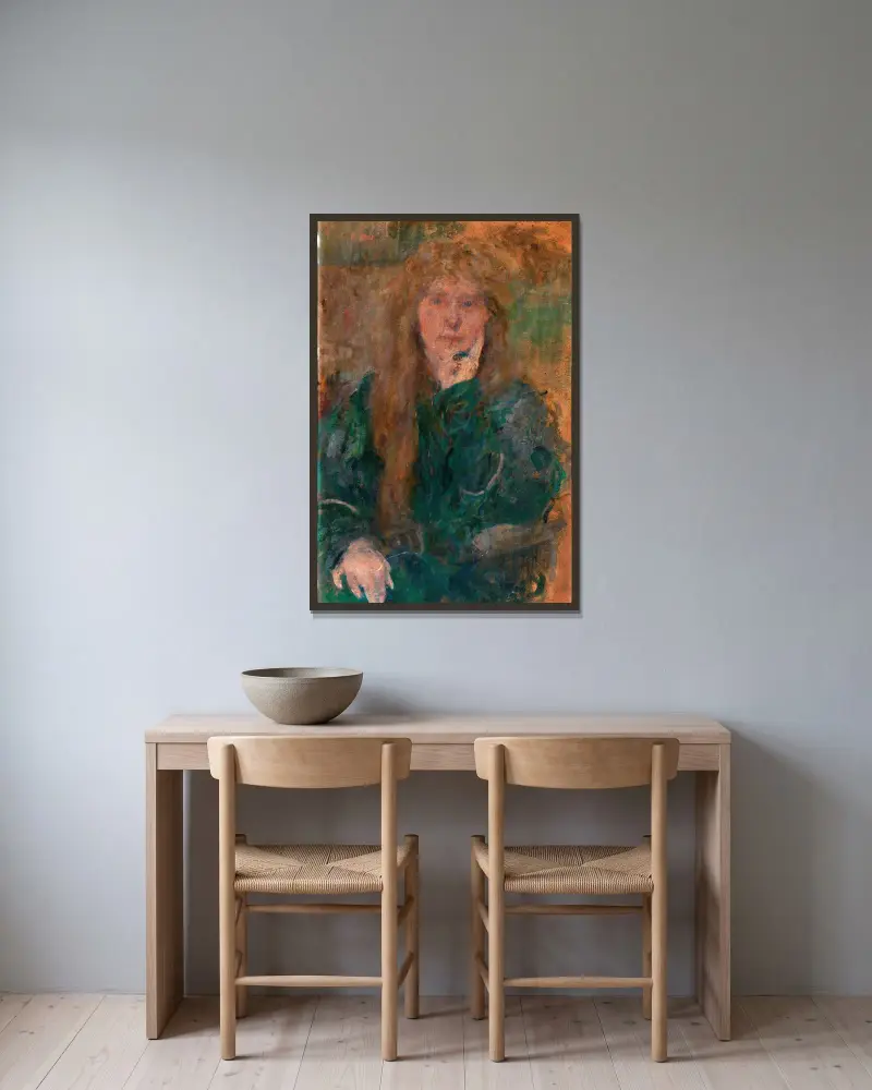 Natalie Barney von Olga Boznanska gerahmt an einer Wand