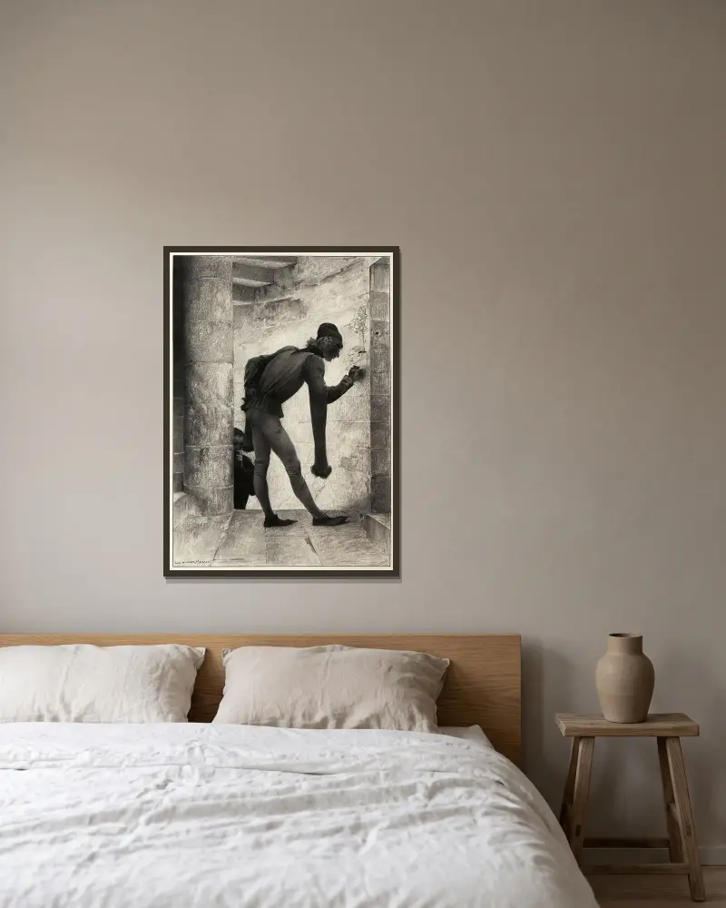 Mach dich zum Gauner von Luc-Olivier Merson gerahmt an einer Wand