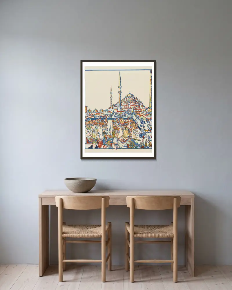 Konstantinopol (s Hagia Sofia), Oskar Laske v rámu na stěně