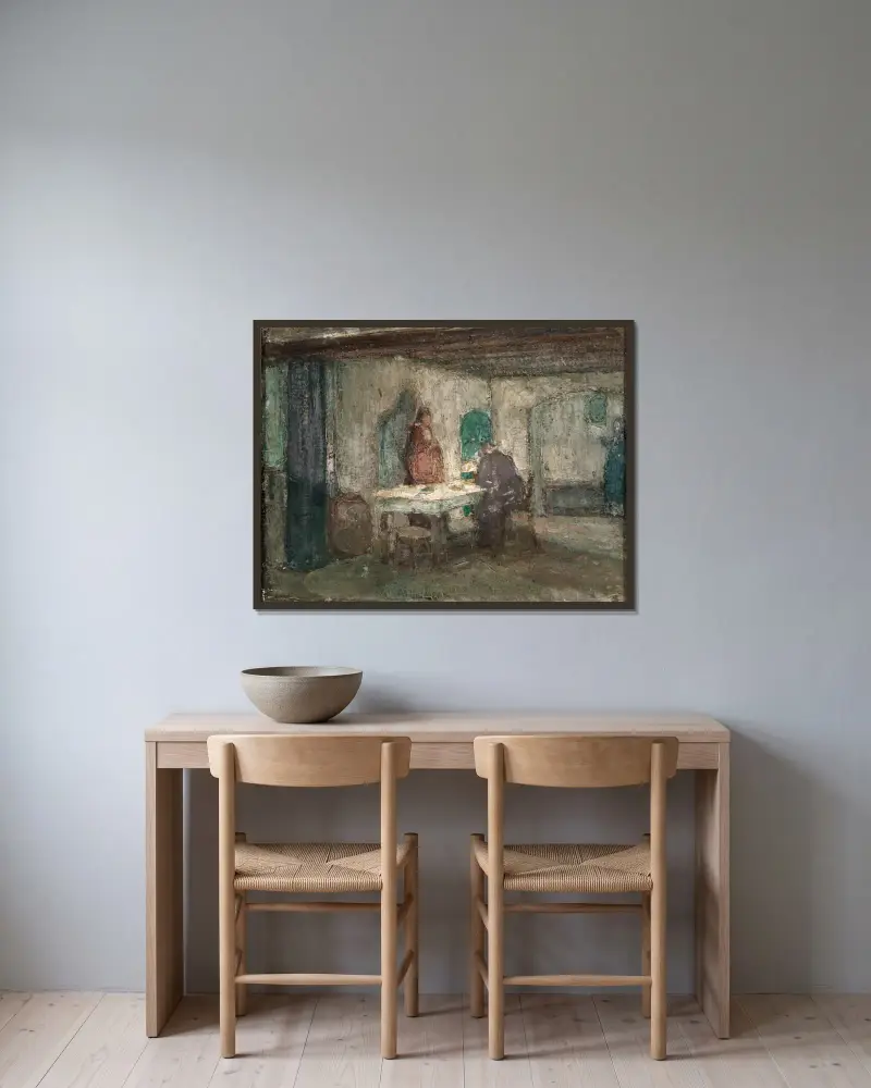 Und er entschwand ihren Blicken von Henry Ossawa Tanner gerahmt an einer Wand