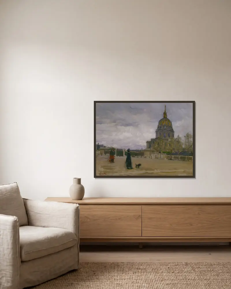 Les Invalides, Paris von Henry Ossawa Tanner gerahmt an einer Wand