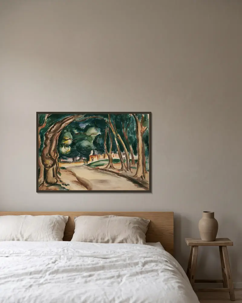 Allee von Emile Othon Friesz gerahmt an einer Wand