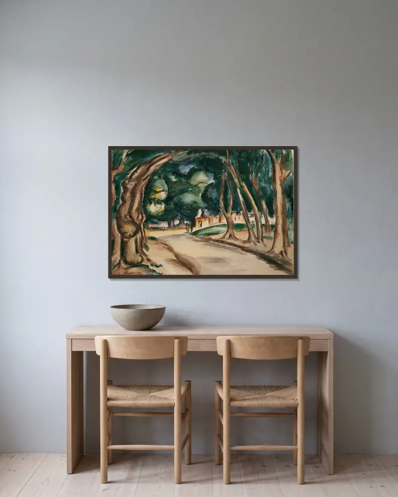 Allee von Emile Othon Friesz gerahmt an einer Wand