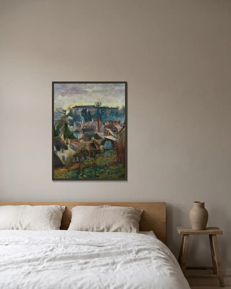 Falaise av Emile Othon Friesz inramad på en vägg