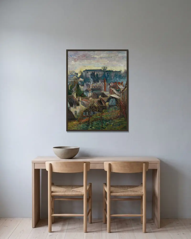 Falaise av Emile Othon Friesz inramad på en vägg