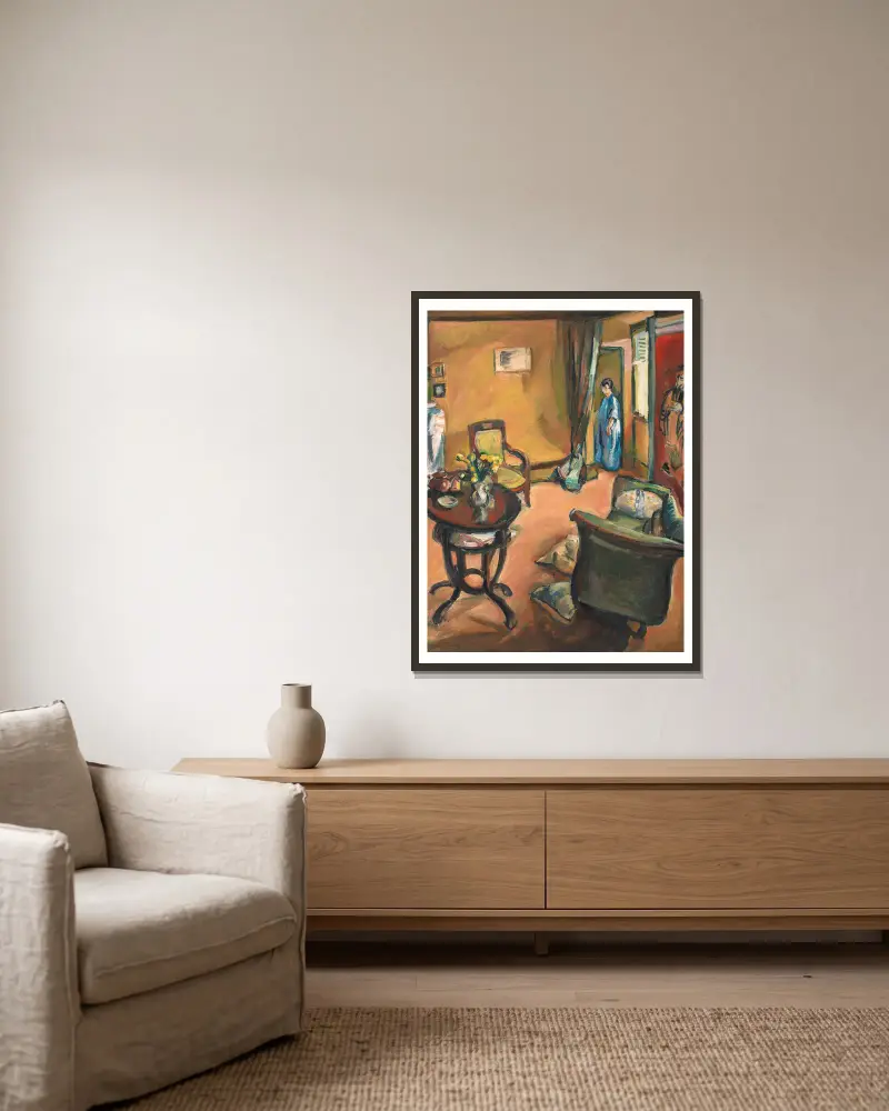 Interieur von Emile Othon Friesz gerahmt an einer Wand