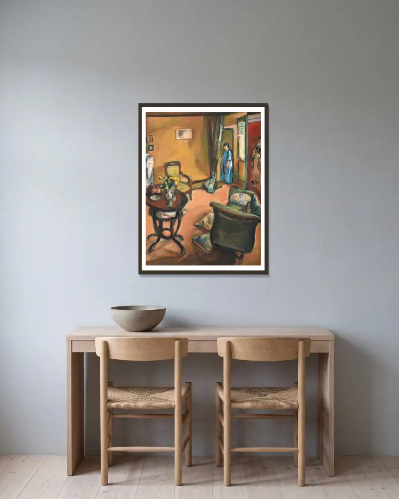 Interieur von Emile Othon Friesz gerahmt an einer Wand