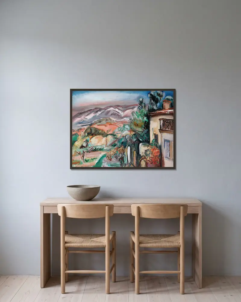 Paysage (Toulon) av Emile Othon Friesz inramad på en vägg