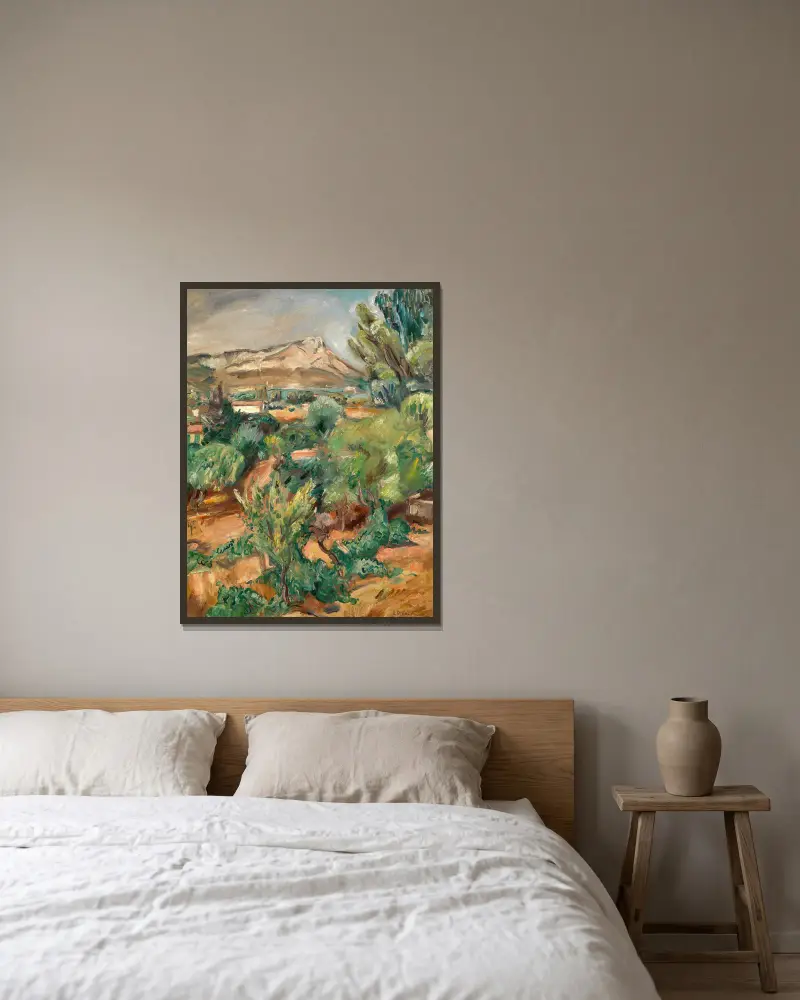 Berget Coudon sett från Cap Brun av Emile Othon Friesz inramad på en vägg