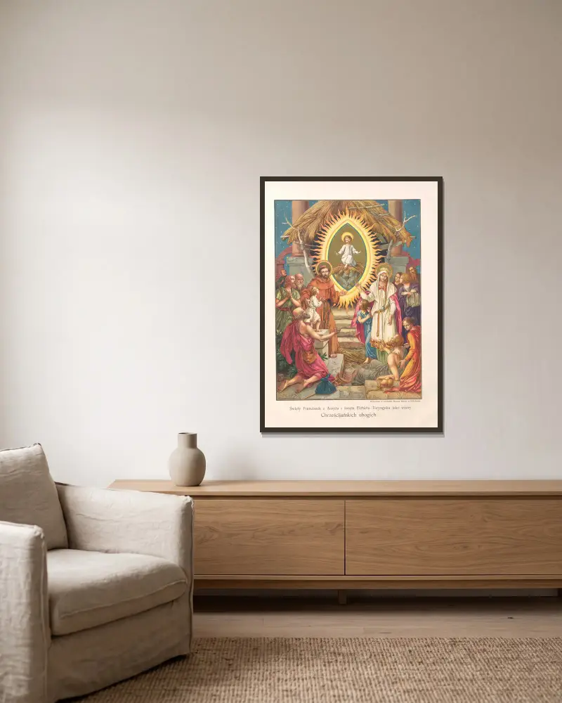 Die christlichen Armen von Otto Bitschnau gerahmt an einer Wand
