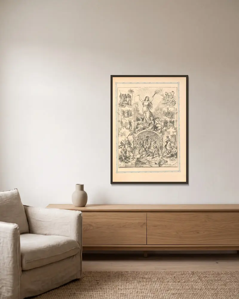 Regeln des christlichen Lebens, Nr. 2 von Otto Bitschnau gerahmt an einer Wand