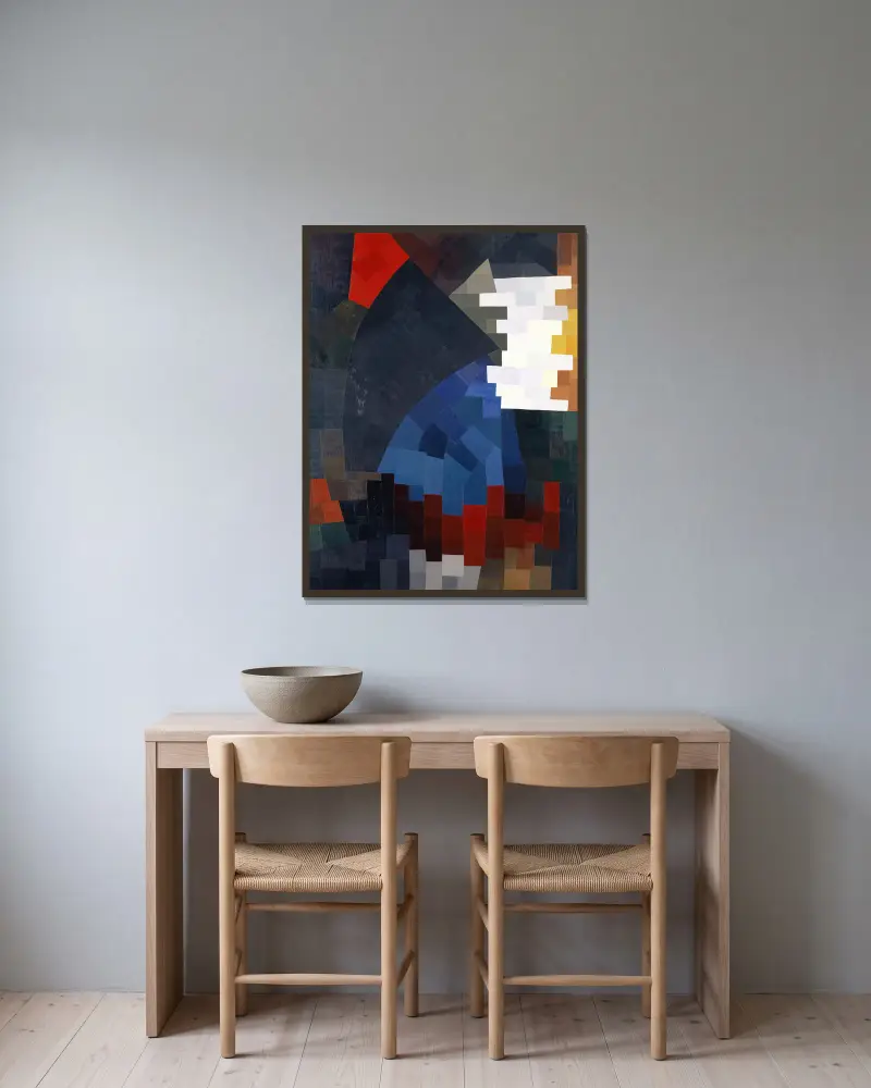 Komposition, 1932 – Nr. 1 von Otto Freundlich gerahmt an einer Wand