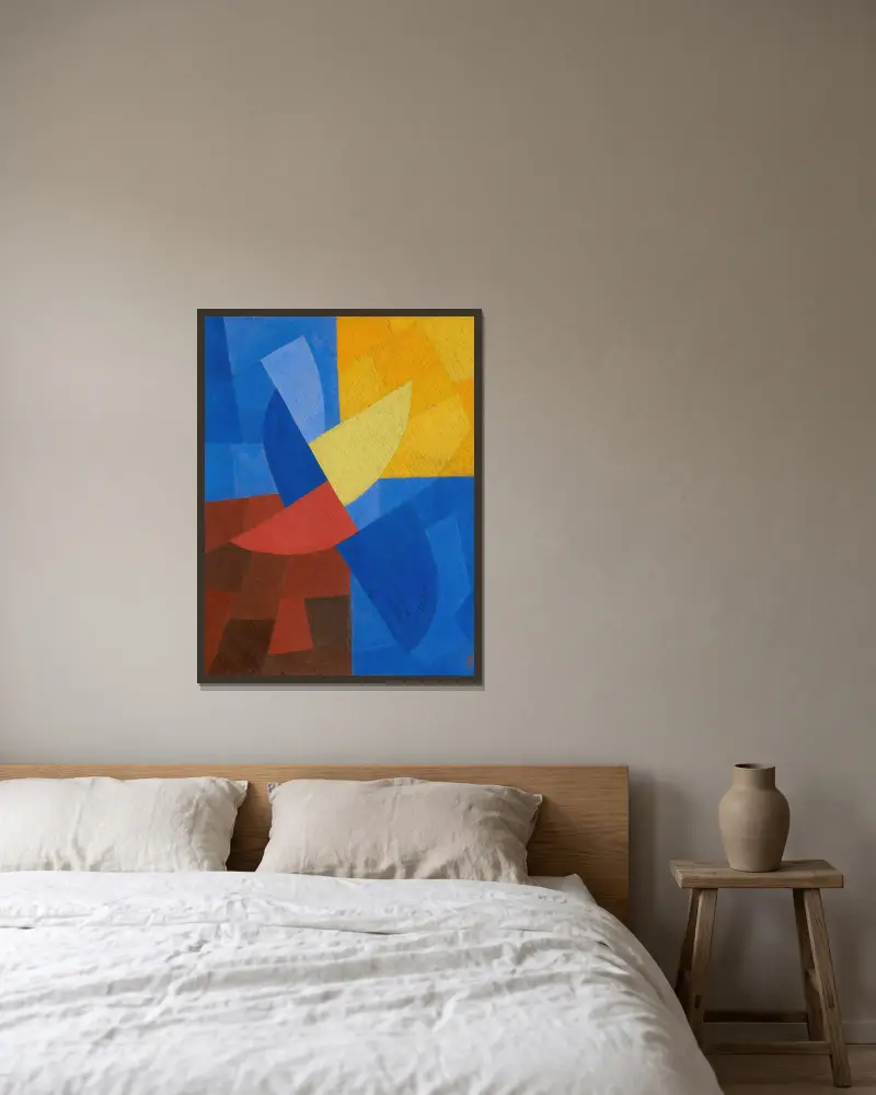 Composition, 1932 – nr 2 av Otto Freundlich inramad på en vägg