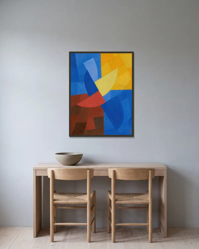 Composition, 1932 – nr 2 av Otto Freundlich inramad på en vägg