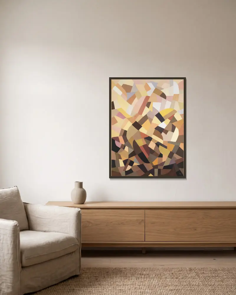 Komposition, 1939 – Nr. 1 von Otto Freundlich gerahmt an einer Wand