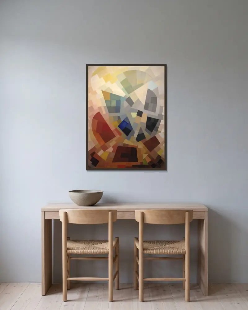 Komposition, 1939 – Nr. 2 von Otto Freundlich gerahmt an einer Wand