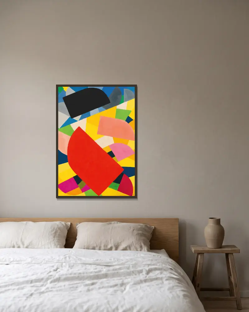Komposition, 1936 von Otto Freundlich gerahmt an einer Wand