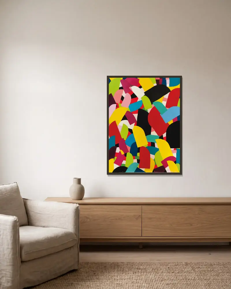 Ohne Titel von Otto Freundlich gerahmt an einer Wand